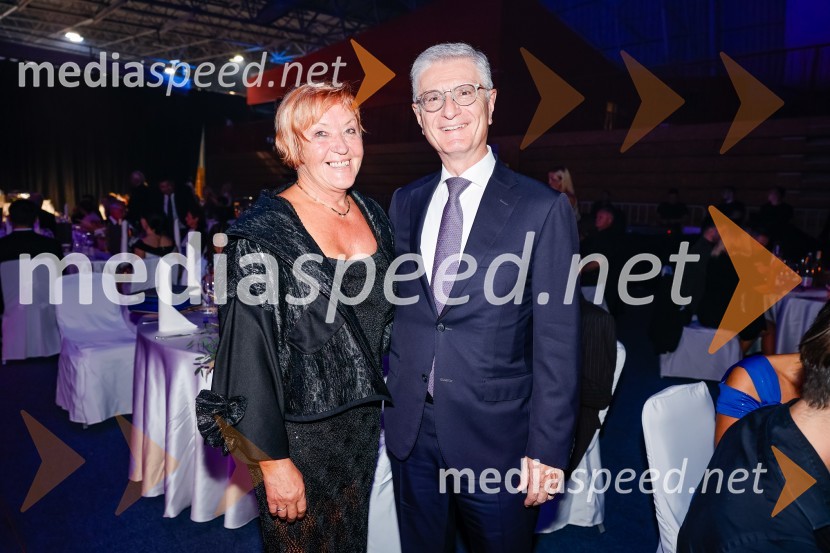 dr. Meta Zagorc, plesna sodnica;  Franjo Bobinac, predsednik, Olimpijski komite SlovenijePrireditev ob 70. obletnici Plesne zveze Slovenije