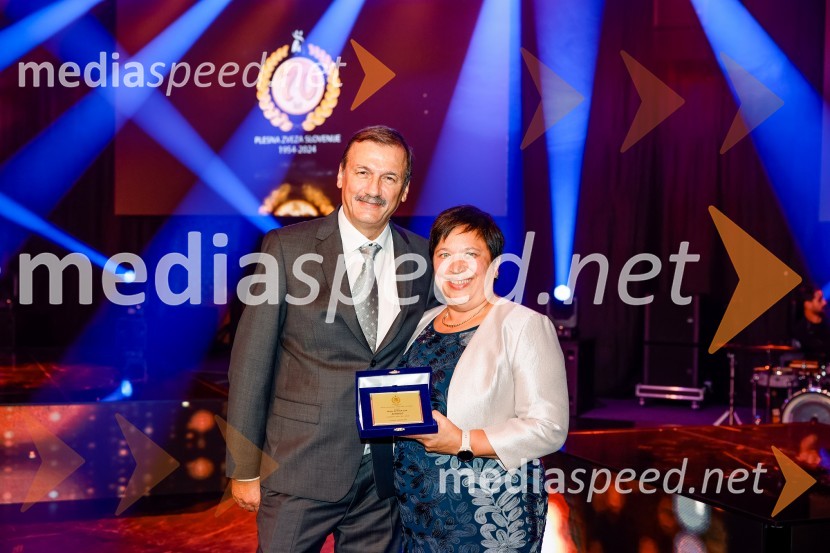  Jadran Živković, plesni trener/koreograf;  Mirjam Kerpan Izak, direktorica, List d.o.o.Prireditev ob 70. obletnici Plesne zveze Slovenije