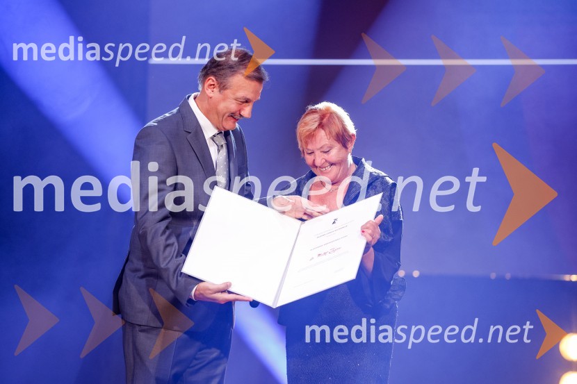  Jadran Živković, plesni trener/koreograf; dr. Meta Zagorc, plesna sodnicaPrireditev ob 70. obletnici Plesne zveze Slovenije