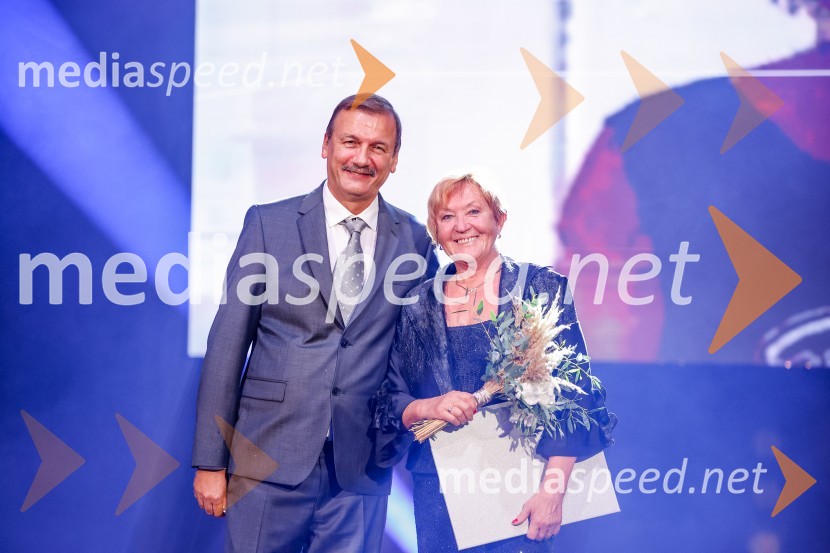  Jadran Živković, plesni trener/koreograf; dr. Meta Zagorc, plesna sodnicaPrireditev ob 70. obletnici Plesne zveze Slovenije