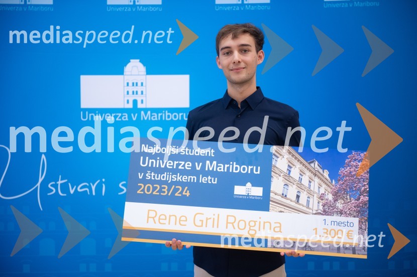  Rene Gril Rogina, Najboljši študent Univerze v Mariboru 2023/2024Najboljši študent Univerze v Mariboru je Rene Gril Rogina