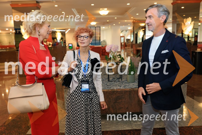  Aleša Mižigoj, direktorica Medex, d. o. o.;  Marta Kelvišar, direktorica, Adria Dom;  Marko Lukić, lastnik in direktor družbe Lumar IGManagerski kongres 2024, prvi dan