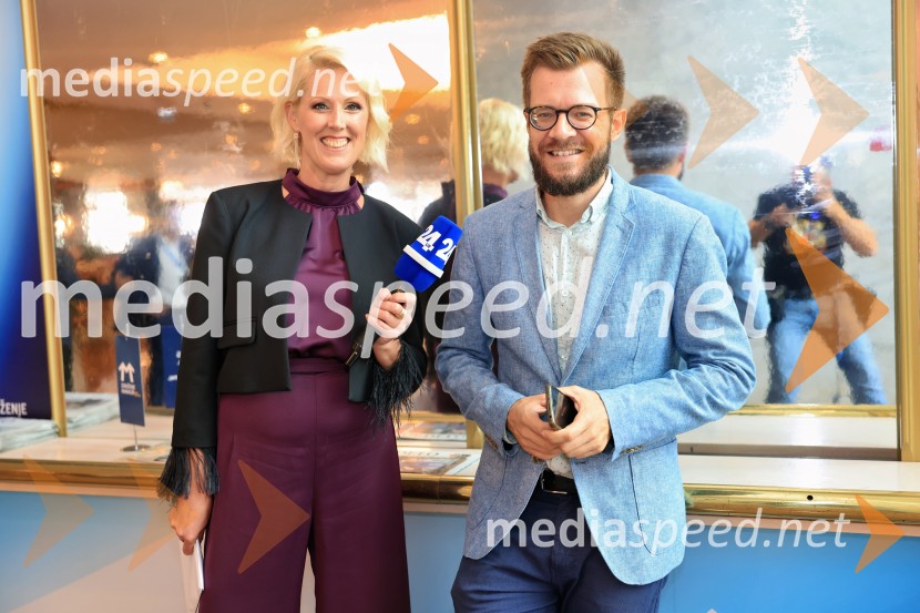  Petra Juvančič, izvršna direktorica, Združenje Manager;  Marko Gregorc, Pop TVManagerski kongres 2024, prvi dan