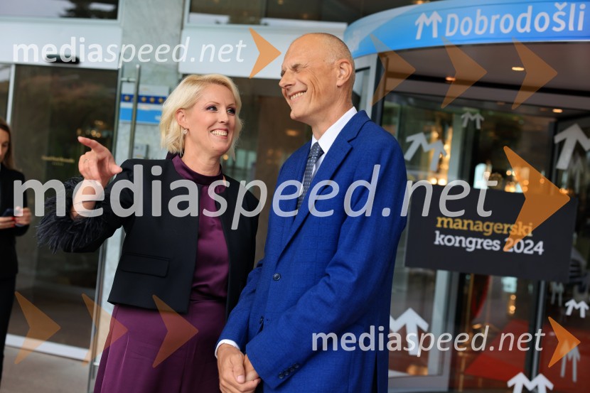  Petra Juvančič, izvršna direktorica, Združenje Manager; mag. Iztok Seljak, predsednik, Združenje ManagerManagerski kongres 2024, prvi dan