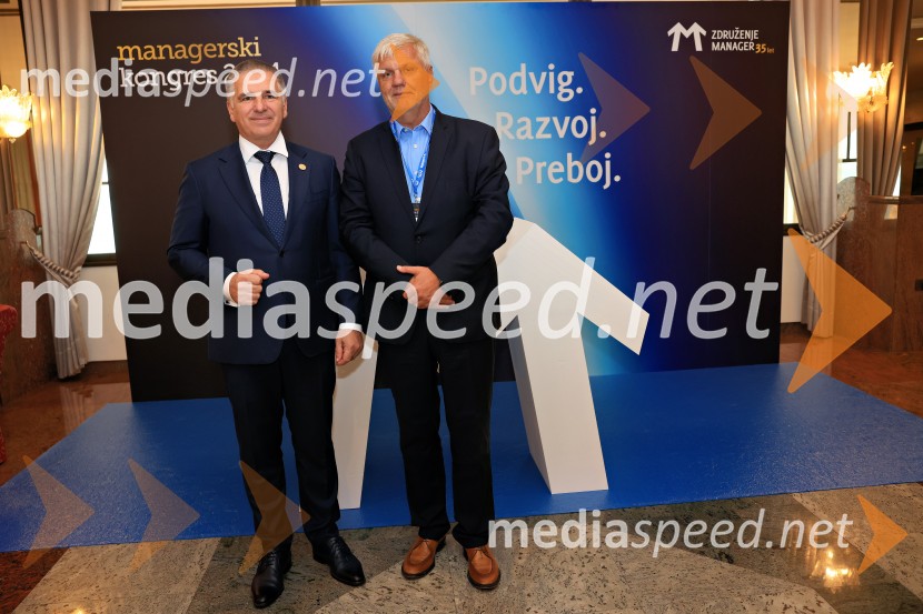  Marko Lotrič, predsednik, Državni svet;  Milan Kuster, I-vent d.o.o.Managerski kongres 2024, prvi dan
