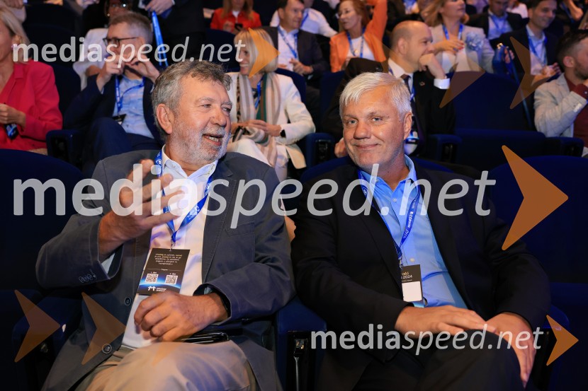  Marino Furlan , predsednik uprave Intra Lighting;  Milan Kuster, I-vent d.o.o.Managerski kongres 2024, prvi dan