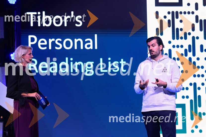  Petra Juvančič, izvršna direktorica, Združenje Manager;  Tibor Merey, generalni direktor in partner, Boston Consulting Group (BCG), globalni vodja za operacije BCG Web3Managerski kongres 2024, prvi dan