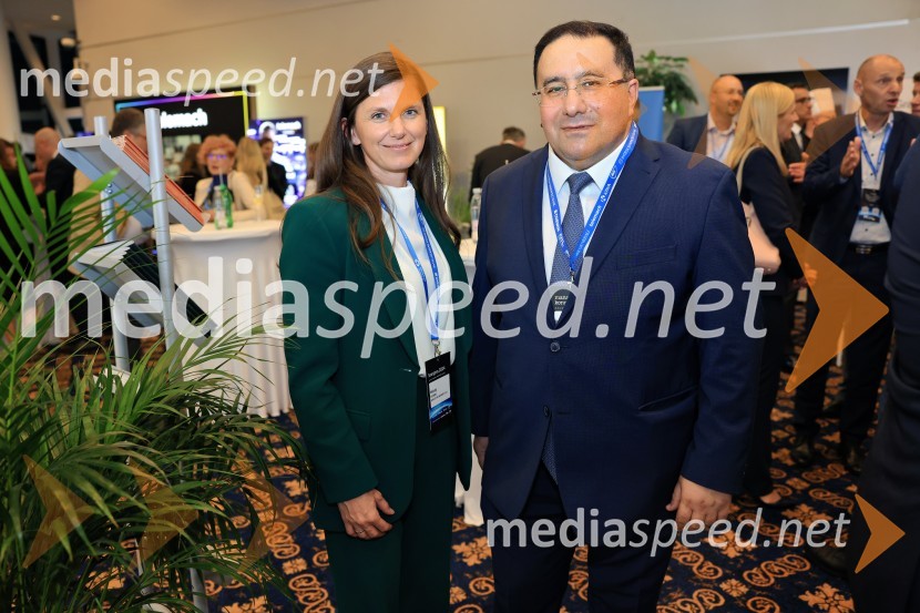  Melanja Korošec, podpredsednica SZS, podpredsednica skupine KJK Sports;  Valery Arakelov, direktor in lastnik podjetja Terme Resort d.o.o.Managerski kongres 2024, prvi dan