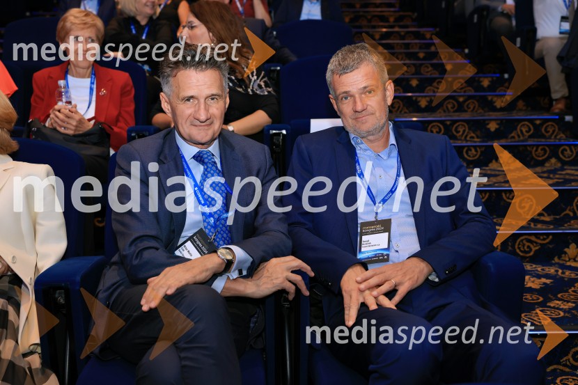  Milan Martin Cvikl, viceguverner Banke Slovenije; mag. Tomaž  Berločnik, nekadnji predsednik uprave Petrol d.d.Managerski kongres 2024, prvi dan