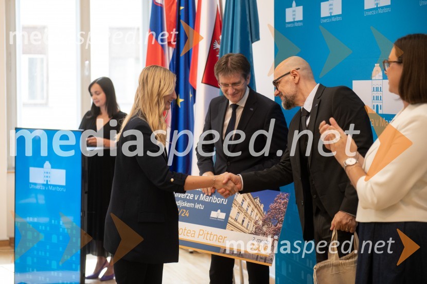  Dorotea Pittner; prof. dr. Zdravko Kačič, rektor Univerze v Mariboru; Prof. dr. Dean Korošak,  prorektor za znanstvenoraziskovalno dejavnost Univerze v MariboruNajboljši študent Univerze v Mariboru je Rene Gril Rogina