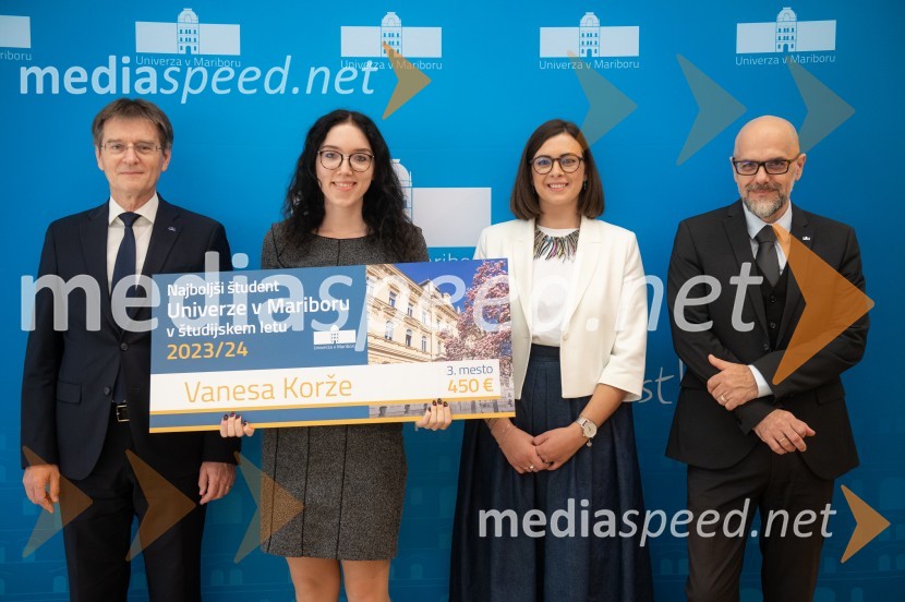 prof. dr. Zdravko Kačič, rektor Univerze v Mariboru;  Vanesa Korže;  Nomi  Hrast , prorektorica za študentska vprašanja Univerze v Mariboru; Prof. dr. Dean Korošak,  prorektor za znanstvenoraziskovalno dejavnost Univerze v MariboruNajboljši študent Univerze v Mariboru je Rene Gril Rogina