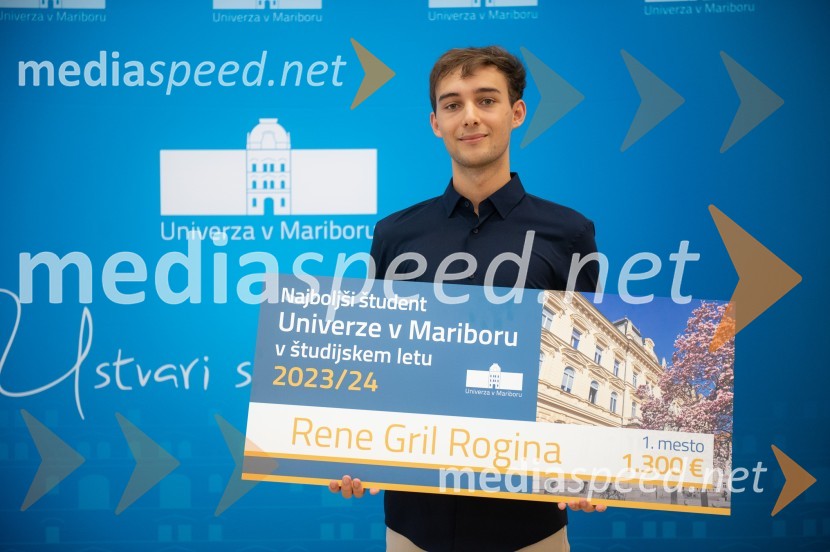  Rene Gril Rogina, Najboljši študent Univerze v Mariboru 2023/2024Najboljši študent Univerze v Mariboru je Rene Gril Rogina