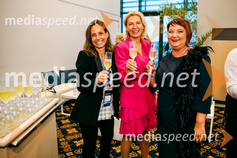  Ajda  Tratar, Združenje Manager;  Tanja Skaza, direktorica, Inštitut Skaza in solastnica Plastika Skaza d.o.o.; mag. Sabina Sobočan, direktorica, Varis Lendava d.d.Managerski kongres 2024, prvi dan