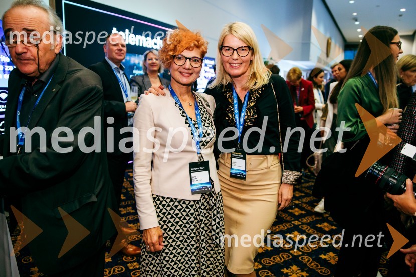  Marta Kelvišar, direktorica, Adria Dom;  Andreja Cedilnik, direktorica korporativnih financ, NIL Ltd.Managerski kongres 2024, prvi dan