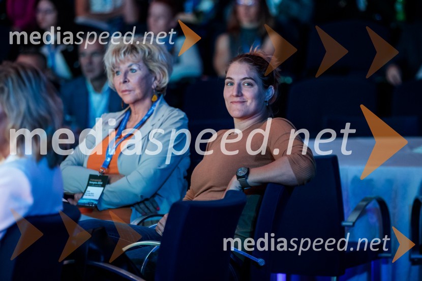  Jasna  Dominko Baloh, direktorica izobraževalnega podjetja Doba;  Andreja Leški, judoistkaManagerski kongres 2024, drugi dan