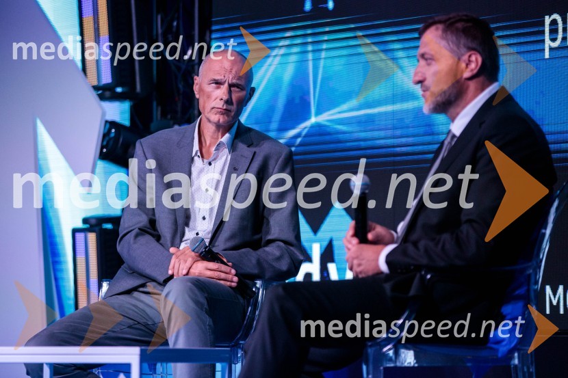 mag. Iztok Seljak, predsednik, Združenje Manager;  Klemen Boštjančič, minister za financeManagerski kongres 2024, drugi dan