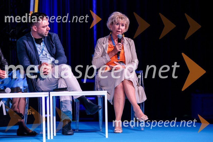  Borut Čeh, soustanovitelj in izvršni direktor, Labena d.o.o.;  Jasna  Dominko Baloh, direktorica izobraževalnega podjetja DobaManagerski kongres 2024, drugi dan