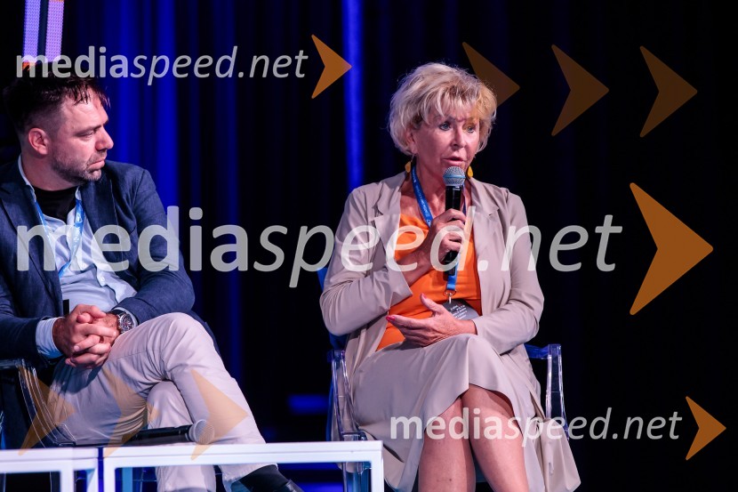  Borut Čeh, soustanovitelj in izvršni direktor, Labena d.o.o.;  Jasna  Dominko Baloh, direktorica izobraževalnega podjetja DobaManagerski kongres 2024, drugi dan