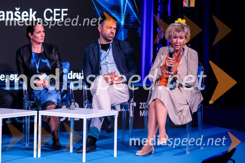  Tina Fröhlich;  Borut Čeh, soustanovitelj in izvršni direktor, Labena d.o.o.;  Jasna  Dominko Baloh, direktorica izobraževalnega podjetja DobaManagerski kongres 2024, drugi dan