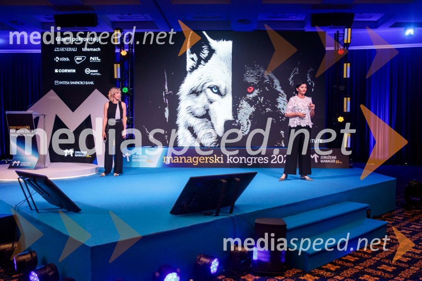  Mojca Balanč, mentorica, trenerka, coachinja in svetovalka, BOC Institute;  Simona  Špilak, direktorica BOC InstituteManagerski kongres 2024, drugi dan