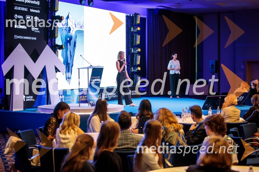  Mojca Balanč, mentorica, trenerka, coachinja in svetovalka, BOC Institute;  Simona  Špilak, direktorica BOC InstituteManagerski kongres 2024, drugi dan