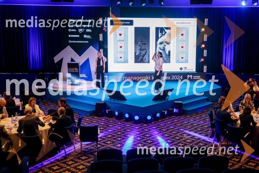  Mojca Balanč, mentorica, trenerka, coachinja in svetovalka, BOC Institute;  Simona  Špilak, direktorica BOC InstituteManagerski kongres 2024, drugi dan