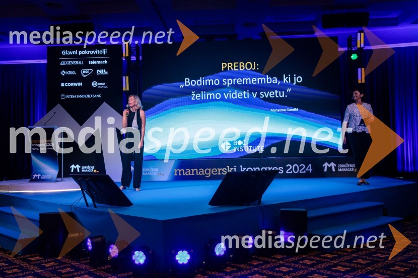 Mojca Balanč, mentorica, trenerka, coachinja in svetovalka, BOC Institute;  Simona  Špilak, direktorica BOC InstituteManagerski kongres 2024, drugi dan