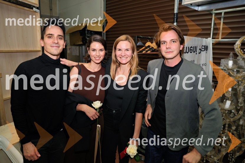  Petja Labović, igralec;  Lea Mihevc, igralka;  Maša Pelko, režiserka;  Dorian Šilec Petek, režiserŽenske na oblasti, premiera drame v SNG Maribor