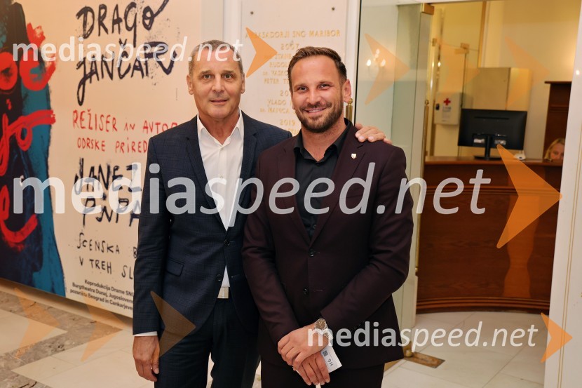  Danilo Rošker, direktor SNG Maribor;  David  Klobasa, župan Občine Sveta Trojica in podjetnikŽenske na oblasti, premiera drame v SNG Maribor