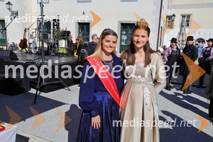  Maruša Mukenauer, Mariborska vinska kraljica 2023;  Sanja Ferjančič, 27. Vinska kraljica Slovenije 2024Svečana trgatev Najstarejše trte 2024