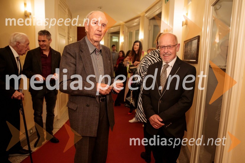  Alojz Ajdič, skladatelj;  Ivan Pal, nekdanji poslovni vodja programa ljubljanske OperePremiera komične opere Falstaff v SNG Opera in balet Ljubljana