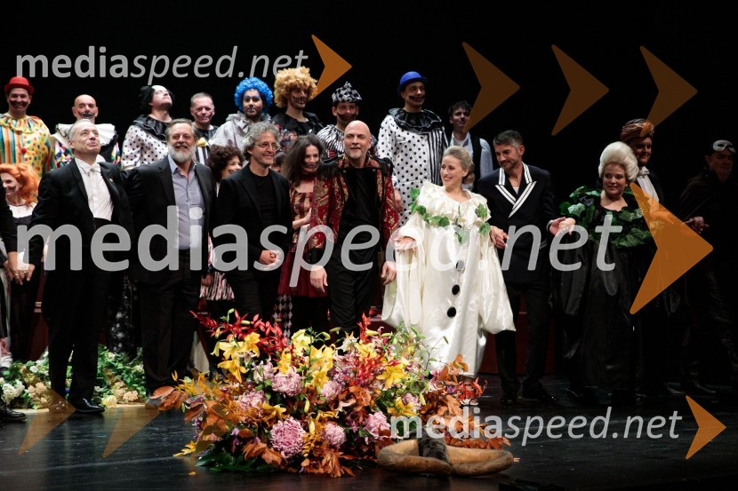  Marco Guidarini, dirigent;  ... ;  Emanuele Gamba, režiser;  ... ;  Nebojša Babić, operni pevec, bas;  Martina  Zadro, operna pevka;  Ivan  Andres Arnšek, operni solist, baritonist, Opera in Balet Ljubljana;  Barbara Sorč, operna pevkaPremiera komične opere Falstaff v SNG Opera in balet Ljubljana