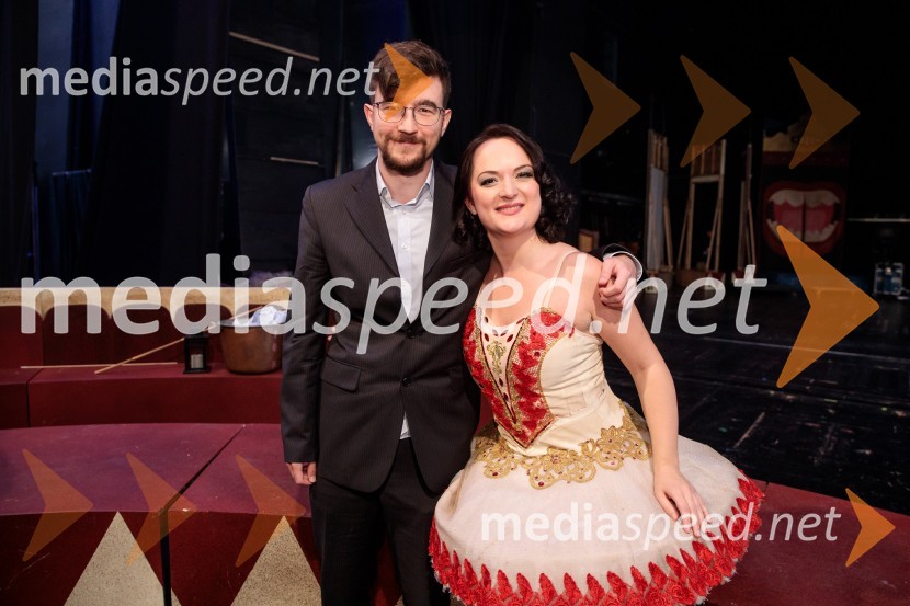  Štefan Pajanović, korepetitor;  Štefica Grasselli, operna pevkaPremiera komične opere Falstaff v SNG Opera in balet Ljubljana