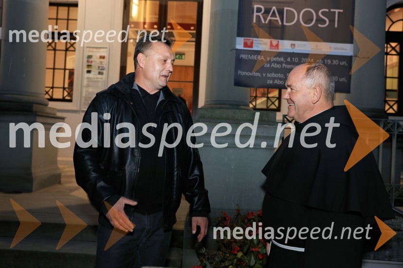  Peter Srpčič, direktor, Mestno gledališče Ptuj;  Veljko Tatič, član uprave, MercatorRadost, premiera drame, Mestno gledališče Ptuj