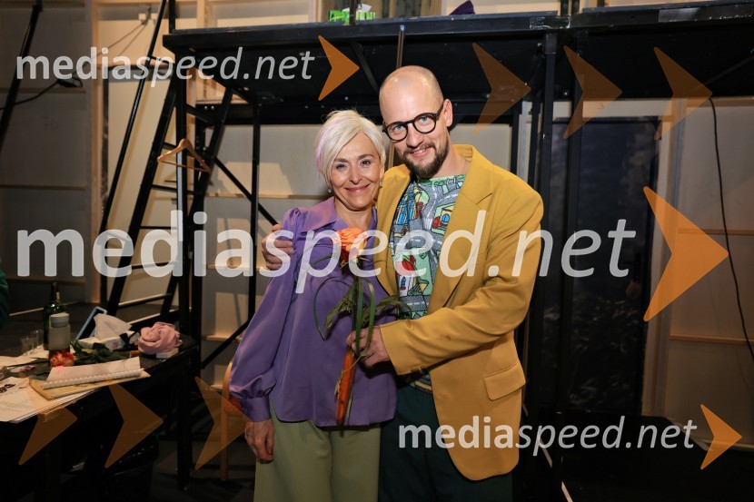  Mirjam Korbar, igralka;  Jernej Gašperin, igralecRadost, premiera drame, Mestno gledališče Ptuj