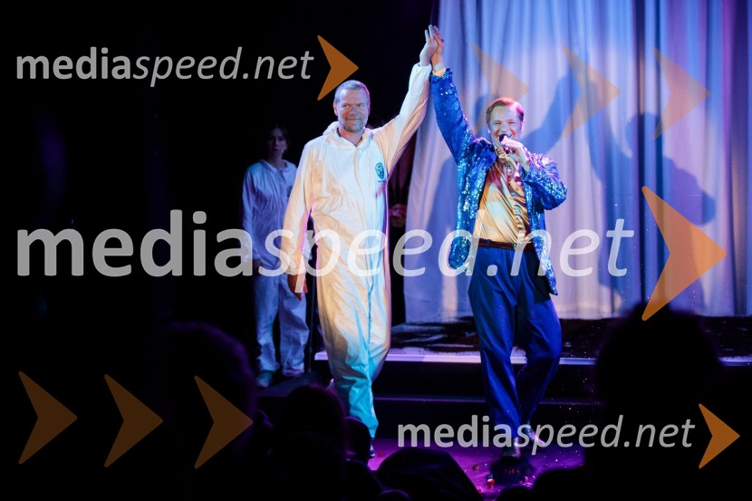  Matija  Vastl, igralec;  Stane Tomazin, igralecKje mi živimo, premiera avtorske predstave, SMG Ljubljana