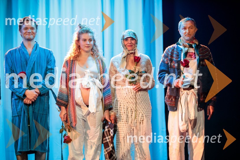  Stane Tomazin, igralec;  Suzana Krevh, igralka;  Draga Potočnjak, igralka in pisateljica;  Ivan Peternelj, igralecKje mi živimo, premiera avtorske predstave, SMG Ljubljana