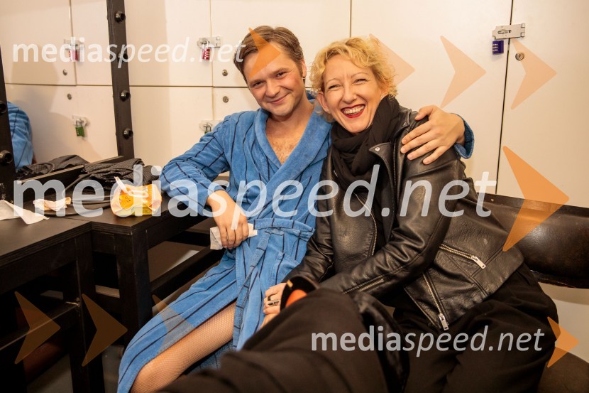  Stane Tomazin, igralec;  Natalie  HorvatKje mi živimo, premiera avtorske predstave, SMG Ljubljana