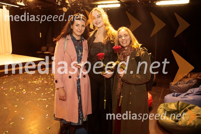  Nika  Dolgan, kustosinja;  Ela Božič, strokovna sodelavka za oblikovanje besedila;  Ula Talija Pollak, dramaturginjaKje mi živimo, premiera avtorske predstave, SMG Ljubljana