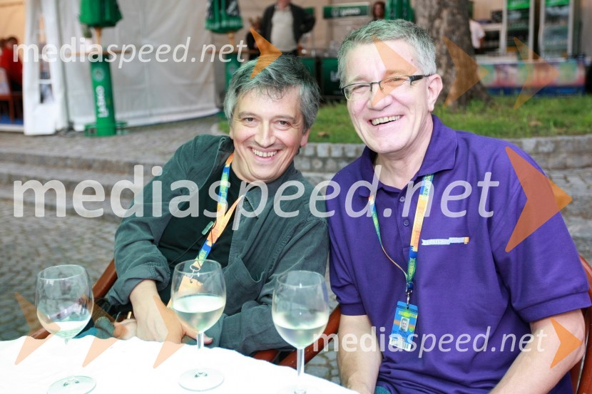 Iztok Mlakar, kantavtor in Boris Črnič - Boco, predstavnik za odnose z javnostmi Narodnega doma17. Festival Lent 2009, otvoritveni vikend