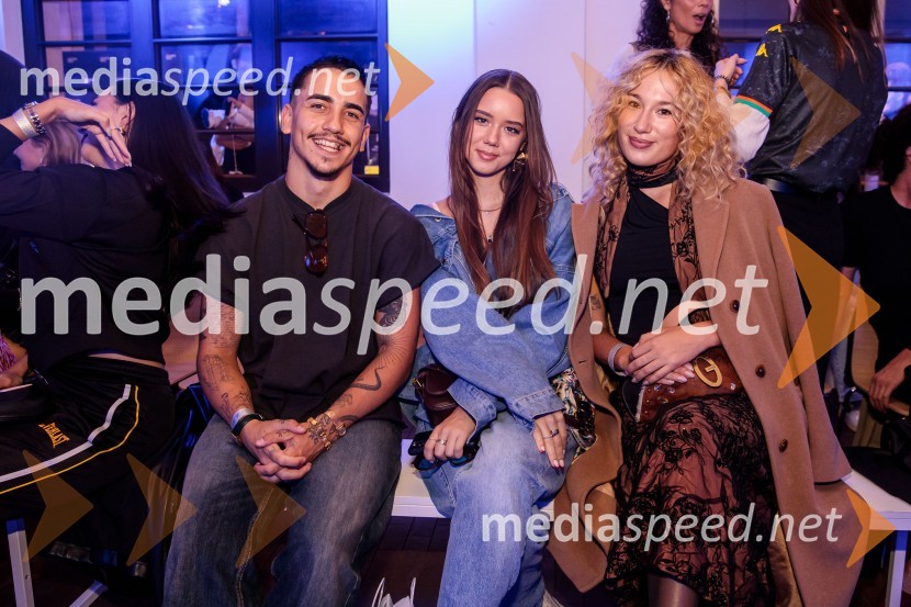  Dejan Došenović;  Živa Gantar;  Ana Teržan - Anabel, pevkaLjubljana Fashion Week 2024, modne revije, drugi dan