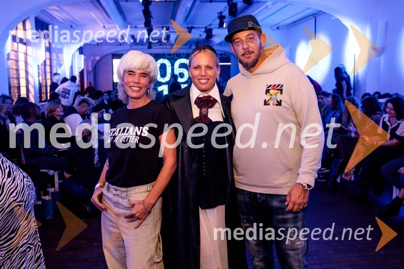  Chantal Van Mourik;  Manja Stević, voditeljica, Jutro na Planetu;  Samo Polutak KosLjubljana Fashion Week 2024, modne revije, drugi dan