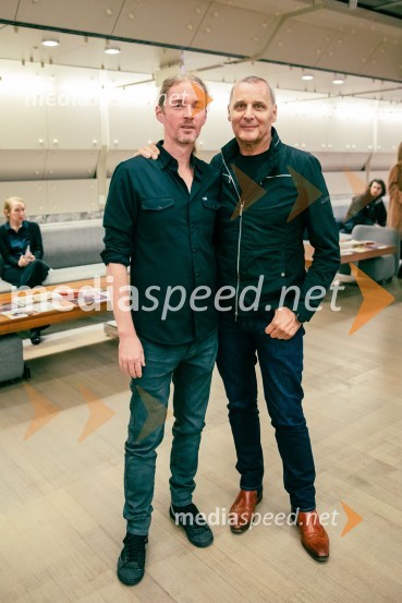  Andrej Jaklič, vodja gledališkega in sodobnoplesnega programa CD;  Danilo Rošker, direktor SNG MariborComedie-Francaise s predstavo Hekuba, ne Hekuba na odru Cankarjevega doma