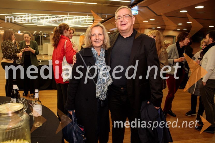  Florence Levy, Francoska veleposlanica v Sloveniji;  Robert Waltl, direktor, Mini teaterComedie-Francaise s predstavo Hekuba, ne Hekuba na odru Cankarjevega doma