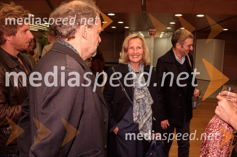  Denis Podalydès, igralec;  Florence Levy, Francoska veleposlanica v Sloveniji;  Karl Cogard, direktor, Francoski inštitut v SlovenijiComedie-Francaise s predstavo Hekuba, ne Hekuba na odru Cankarjevega doma