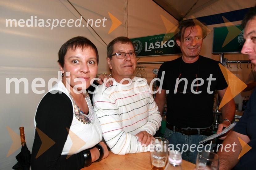 Slavko Petek, Klima Petek in soproga Otilija ter Vladimir Rukavina Gogo, direktor Narodnega doma Maribor in direktor Festivala Lent17. Festival Lent 2009, otvoritveni vikend