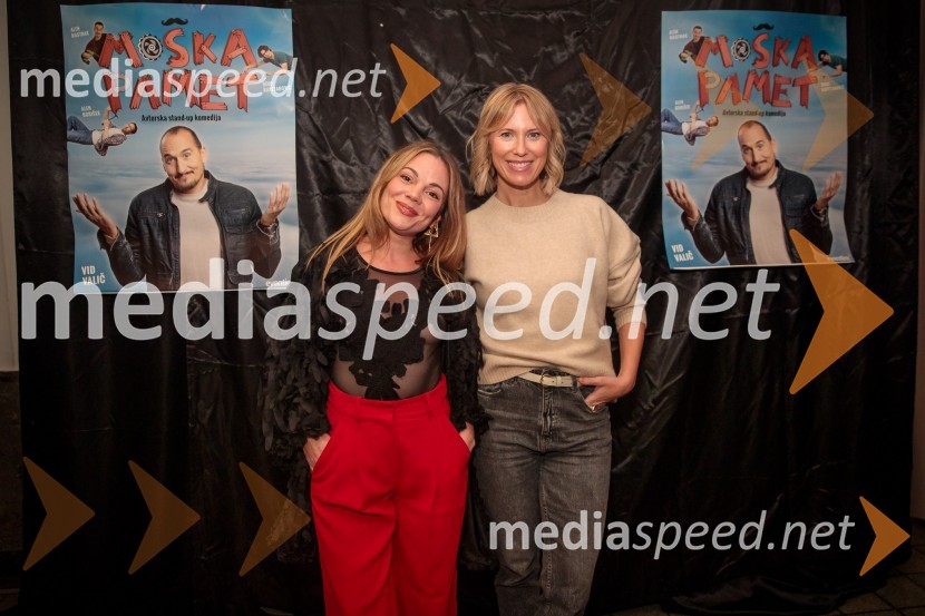  Jana Šušteršič, pevka, zmagovalka šova Slovenija ima talent 2014;  Alenka Birk, stilistkaVid Valič z novo avtorsko komedijo Moška pamet