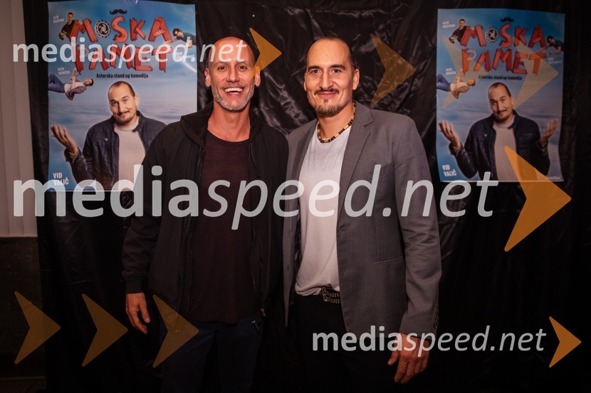  Peter Poles, televizijski voditelj;  Vid  Valič, stand-up komik, voditeljVid Valič z novo avtorsko komedijo Moška pamet