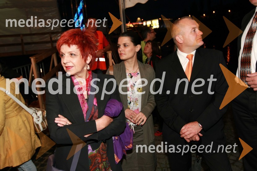 Majda Širca, ministrica za kulturo, Franc Kangler, župan Mestne občine Maribor in njegova soproga Tanja17. Festival Lent 2009, otvoritveni vikend