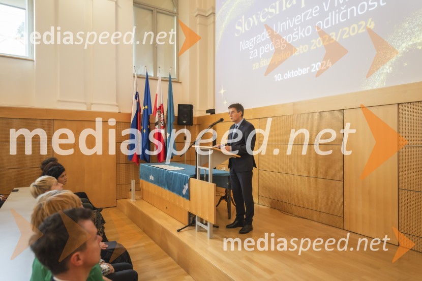 prof. dr. Zdravko Kačič, rektor Univerze v MariboruPodelitev Nagrade Univerze v Mariboru za pedagoško odličnost za študijsko leto 2023/2024